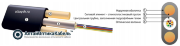 Кабель оптический подвесной плоский 4 волокна 1,4кН, ОК/Д2-Т-А4-1.4