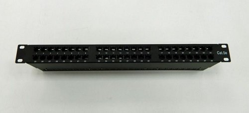 Патч-панель компактная UTP 19" 48 портов RJ45 cat.5е, 1U, Krone Type