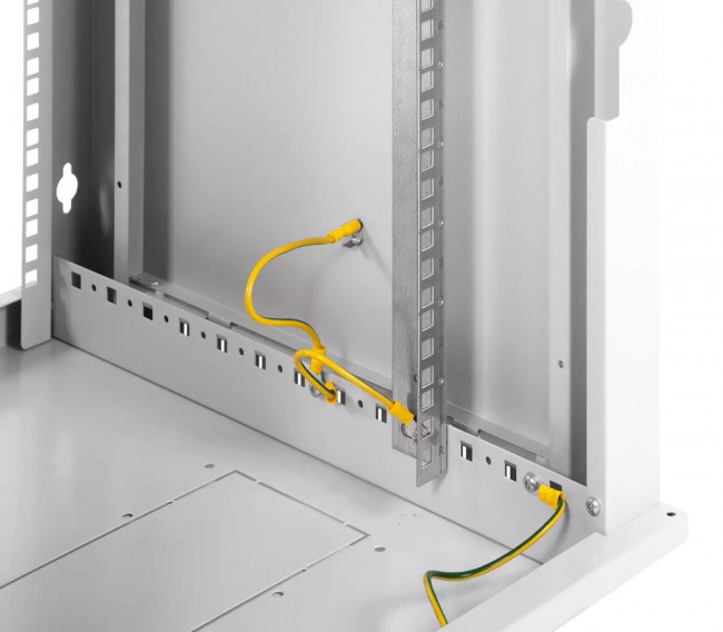 Шкаф телекоммуникационный настенный разборный ЭКОНОМ 9U (600 × 520) дверь стекло