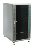Шкаф напольный 19" серый 18U, стеклянная дверь, без вентиляторов, ширина 600 мм, глубина 600 мм Шкаф напольный 19" серый 18U, стеклянная дверь, без вентиляторов, ширина 600 мм, глубина 600 мм