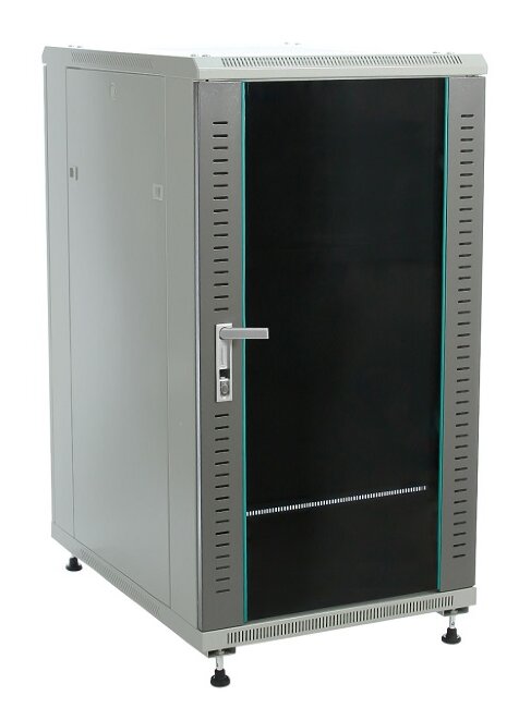 Шкаф напольный 19" серый 18U, стеклянная дверь, без вентиляторов, ширина 600 мм, глубина 600 мм Шкаф напольный 19" серый 18U, стеклянная дверь, без вентиляторов, ширина 600 мм, глубина 600 мм