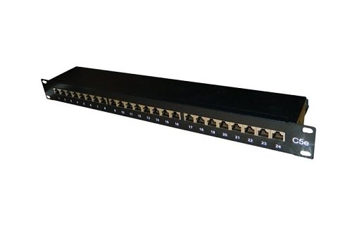 Патч-панель FTP 19" 24 порта RJ45 cat.5е, 1U, Dual Type