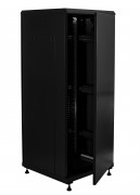 Шкаф напольный 19" чёрный 32U, стеклянная дверь, ширина 600 мм, глубина 800 мм Шкаф напольный 19" чёрный 32U, стеклянная дверь, ширина 600 мм, глубина 800 мм