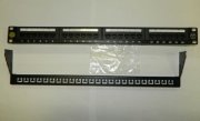 Патч-панель UTP 19" 24 порта RJ45 cat.6, 1U, Dual Type, с органайзером Патч-панель UTP 19" 24 порта RJ45 cat.6, 1U, Dual Type, с органайзером