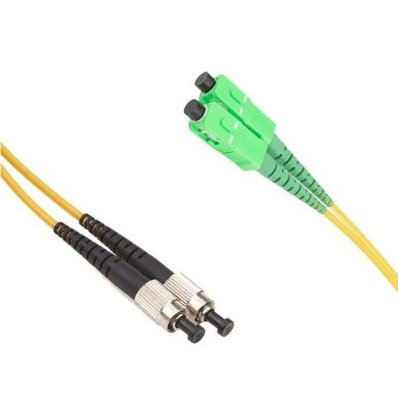 Шнур оптический соединительный (патч-корд) дуплексный 2SC/APC-2FC/UPC SM 9/125 3.0 мм 10 м LSZH Шнур оптический соединительный (патч-корд) дуплексный 2SC/APC-2FC/UPC SM 9/125 3.0 мм 10 м LSZH