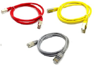 Патч-корд RJ45-RJ45, FTP4, cat.5е, 2м, литой коннектор серый/красный/желтый Патч-корд RJ45-RJ45, FTP4, cat.5е, 2м, литой коннектор серый/красный/желтый