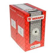 Кабель внутренний UTP 4 пары 0,50 мм REXANT серый 305 м Кабель внутренний UTP 4 пары 0,50 мм REXANT серый 305 м