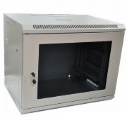 Шкаф настенный 19" серый 6U, стеклянная дверь, ширина 600 мм, глубина 450 мм Шкаф настенный 19" серый 6U, стеклянная дверь, ширина 600 мм, глубина 450 мм