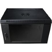 Шкаф настенный 19" чёрный 6U, стеклянная дверь, ширина 600 мм, глубина 450 мм Шкаф настенный 19" чёрный 6U, стеклянная дверь, ширина 600 мм, глубина 450 мм