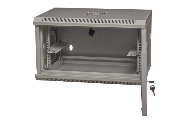 Шкаф настенный 19" серый 6U, металлическая дверь, ширина 600 мм, глубина 450 мм Шкаф настенный 19" серый 6U, металлическая дверь, ширина 600 мм, глубина 450 мм