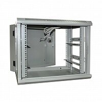 Шкаф настенный 19" серый 6U, стеклянная дверь, ширина 600 мм, глубина 540 мм Шкаф настенный 19" серый 6U, стеклянная дверь, ширина 600 мм, глубина 540 мм
