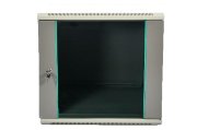 Шкаф настенный 19" серый 9U, стеклянная дверь, ширина 600 мм, глубина 450 мм Шкаф настенный 19" серый 9U, стеклянная дверь, ширина 600 мм, глубина 450 мм