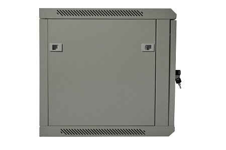 Шкаф настенный 19" серый 9U, стеклянная дверь, ширина 600 мм, глубина 450 мм Шкаф настенный 19" серый 9U, стеклянная дверь, ширина 600 мм, глубина 450 мм