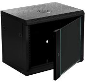 Шкаф настенный 19" чёрный 9U, стеклянная дверь, ширина 600 мм, глубина 600 мм Шкаф настенный 19" чёрный 9U, стеклянная дверь, ширина 600 мм, глубина 600 мм