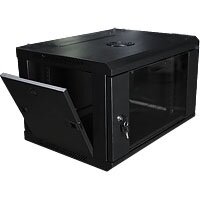 Шкаф настенный 19" чёрный 6U, стеклянная дверь, без вентилятора, ширина 600 мм, глубина 500 мм Шкаф настенный 19" чёрный 6U, стеклянная дверь, без вентилятора, ширина 600 мм, глубина 500 мм