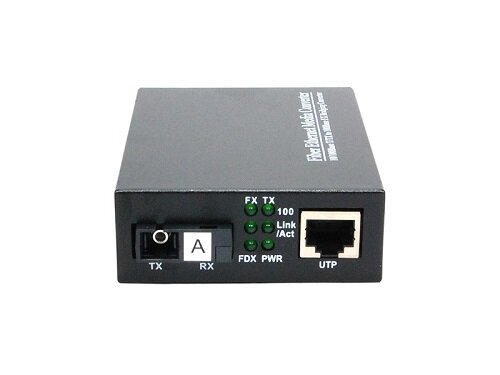 Медиаконвертер оптический WDM 10/100 Мбит/с, 20 км, 1310 нм, SC