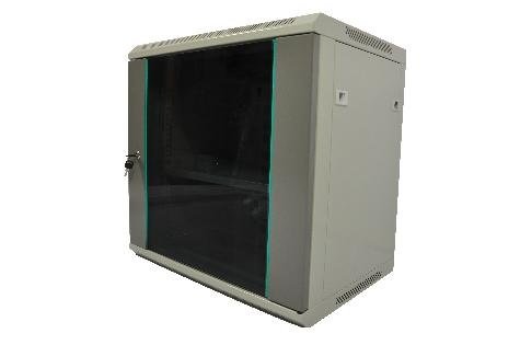 Шкаф настенный 19" серый 12U, стеклянная дверь, ширина 600 мм, глубина 600 мм Шкаф настенный 19" серый 12U, стеклянная дверь, ширина 600 мм, глубина 600 мм