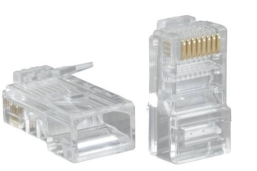 Коннектор RJ-45 (8P8C) cat 5е для одножильного и многожильного кабеля Коннектор RJ-45 (8P8C) cat 5е для одножильного и многожильного кабеля