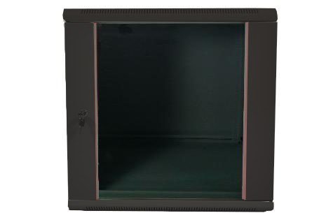 Шкаф настенный 19" чёрный 12U, стеклянная дверь, ширина 600 мм, глубина 600 мм Шкаф настенный 19" чёрный 12U, стеклянная дверь, ширина 600 мм, глубина 600 мм