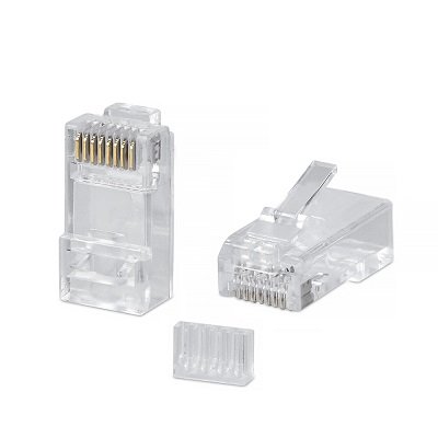 Коннектор RJ-45 (8P8C) cat.6 универсальный, со вставкой, для одножильного и многожильного кабеля Коннектор RJ-45 (8P8C) cat.6 универсальный, со вставкой, для одножильного и многожильного кабеля