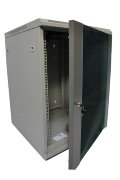 Шкаф настенный 19" серый 15U, стеклянная дверь, ширина 600 мм, глубина 450 мм Шкаф настенный 19" серый 15U, стеклянная дверь, ширина 600 мм, глубина 450 мм