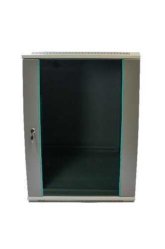 Шкаф настенный 19" серый 15U, стеклянная дверь, ширина 600 мм, глубина 450 мм Шкаф настенный 19" серый 15U, стеклянная дверь, ширина 600 мм, глубина 450 мм