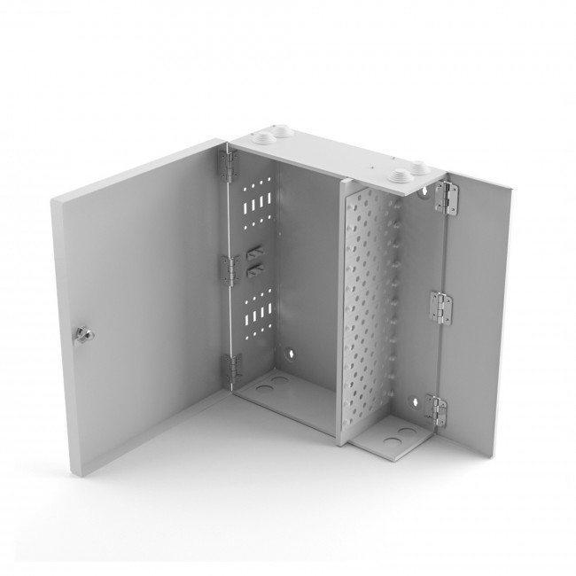 Кросс распределительный настенный до 96 портов SC/2LC, однодверный (без адаптеров, пигтейлов, КДЗС)