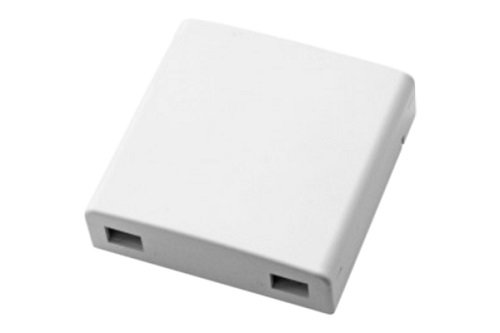 Оптическая абонентская коробка (белый пластик, два порта SC) Оптическая абонентская коробка (белый пластик, два порта SC)