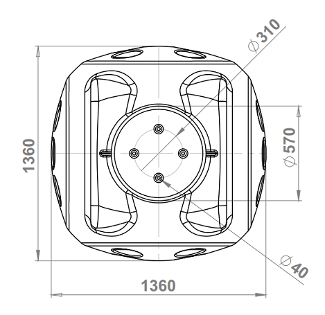 Кабельный колодец связи ККТ-2 без металлокаркаса