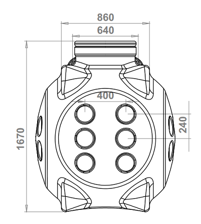 Кабельный колодец связи ККТ-2 без металлокаркаса