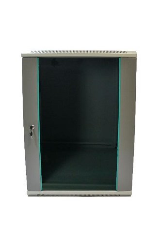 Шкаф настенный 19" серый 15U, стеклянная дверь, ширина 600 мм, глубина 600 мм Шкаф настенный 19" серый 15U, стеклянная дверь, ширина 600 мм, глубина 600 мм