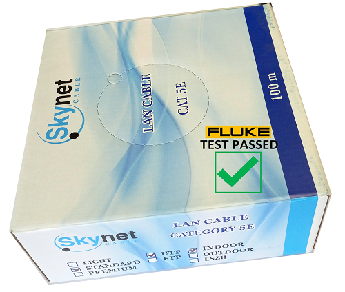 Кабель внутренний UTP 2 пары 0,48 мм SkyNet Standart серый 100 м Кабель внутренний UTP 2 пары 0,48 мм SkyNet Standart серый 100 м
