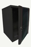 Шкаф настенный 19" чёрный 15U, стеклянная дверь, ширина 600 мм, глубина 600 мм Шкаф настенный 19" чёрный 15U, стеклянная дверь, ширина 600 мм, глубина 600 мм