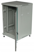 Шкаф напольный 19" серый 18U, стеклянная дверь, ширина 600 мм, глубина 600 мм Шкаф напольный 19" серый 18U, стеклянная дверь, ширина 600 мм, глубина 600 мм