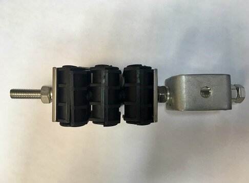 Зажим шлейфовый поддерживающий со струбциной для 6-ти кабелей Z-FCC-HW11