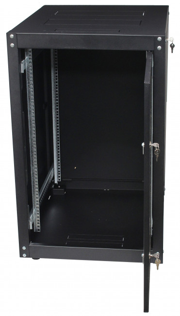 Шкаф напольный 19" чёрный 25U, стеклянная дверь, ширина 600 мм, глубина 600 мм Шкаф напольный 19" чёрный 25U, стеклянная дверь, ширина 600 мм, глубина 600 мм